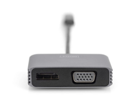 DIGITUS Adaptateur graphique USB-C 4K 2en1 DisplayPort + VGA