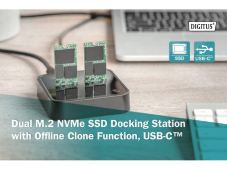 DIGITUS Station d'accueil SSD avec fonction de clonage hors