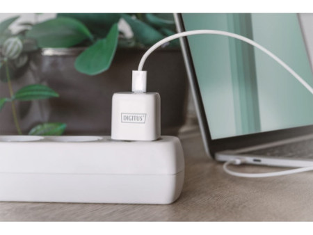 DIGITUS Mini Adaptateur de charge USB-C, 20 watts, blanc