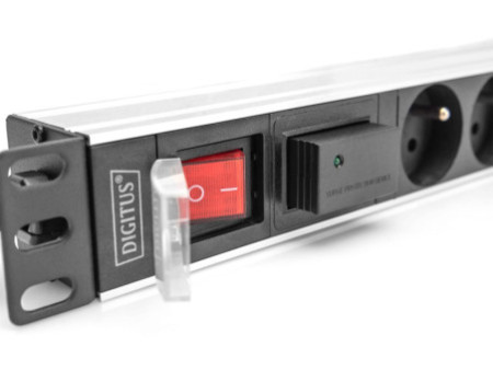 DIGITUS Multiprise 19', 7 prises, 1 U, avec interrupteur