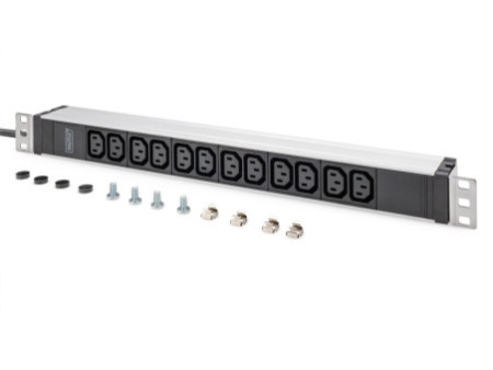 DIGITUS Multiprise 19', 12 prises, 1 U