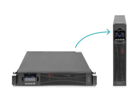DIGITUS Système UPS OnLine, 2.000 VA, 2.000 W