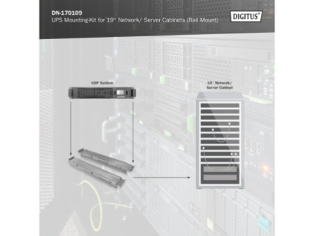 DIGITUS Kit de montage UPS 19' pour armoires réseau/serveur