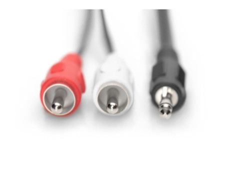 DIGITUS Câble audio adaptateur, fiche jack 3,5 mm, 2,5 m