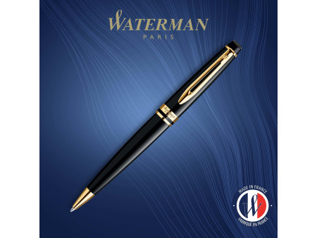 WATERMAN Stylo à bille à mécanisme rotatif Expert, noir G.C.