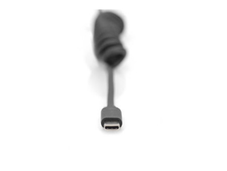 DIGITUS Câble spiralé USB 2.0, USB-A - USB-C, 1,0 m
