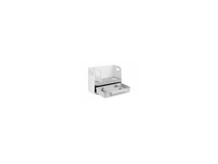 DIGITUS Organisateur de bureau avec chargeur Qi blanc/gris