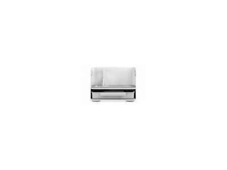 DIGITUS Organisateur de bureau avec chargeur Qi blanc/gris