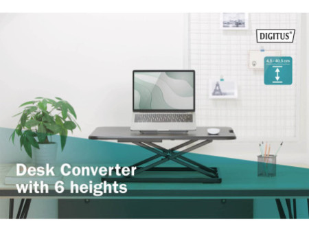 DIGITUS Convertisseur de bureau ergonomique assis/debout
