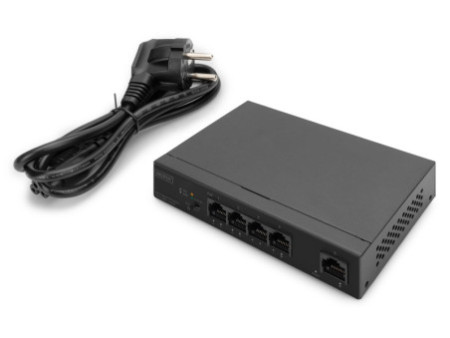 DIGITUS Commutateur Gigabit Ethernet PoE 4 ports