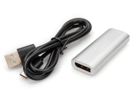 DIGITUS Répéteur DisplayPort 8K, argenté