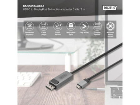 DIGITUS Câble de raccordement USB 4.0, USB-C - USB-C, 1,0 m