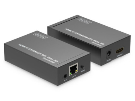 DIGITUS Kit d'extension Video HDMI IP, 120 m, noir