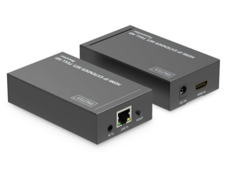 DIGITUS Kit d'extension Video HDMI IP, 120 m, noir