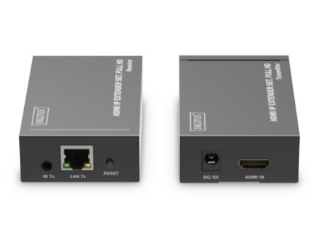 DIGITUS Kit d'extension Video HDMI IP, 120 m, noir