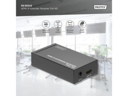 DIGITUS Récepteur extenseur HDMI IP, Full HD