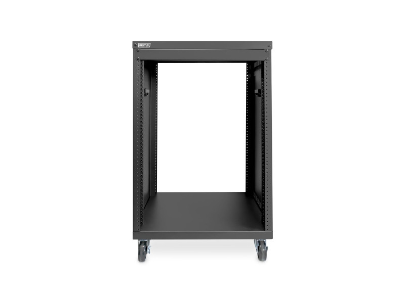 DIGITUS Monture universelle 19', avec roulettes, 16 U, noir
