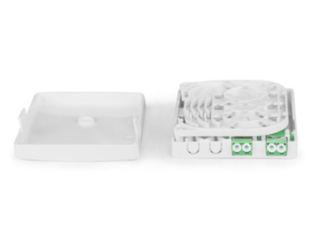 DIGITUS Boîtier FTTH, 2x LC/APC DX femelle, blanc
