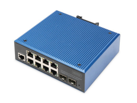 DIGITUS Switch industriel PoE Gigabit Ethernet manageable L2