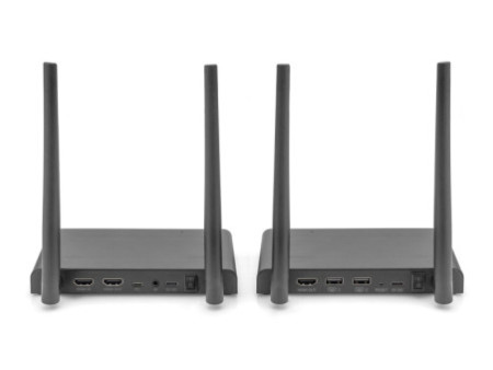 DIGITUS Kit extenseur 4K HDMI KVM sans fil, 150 m