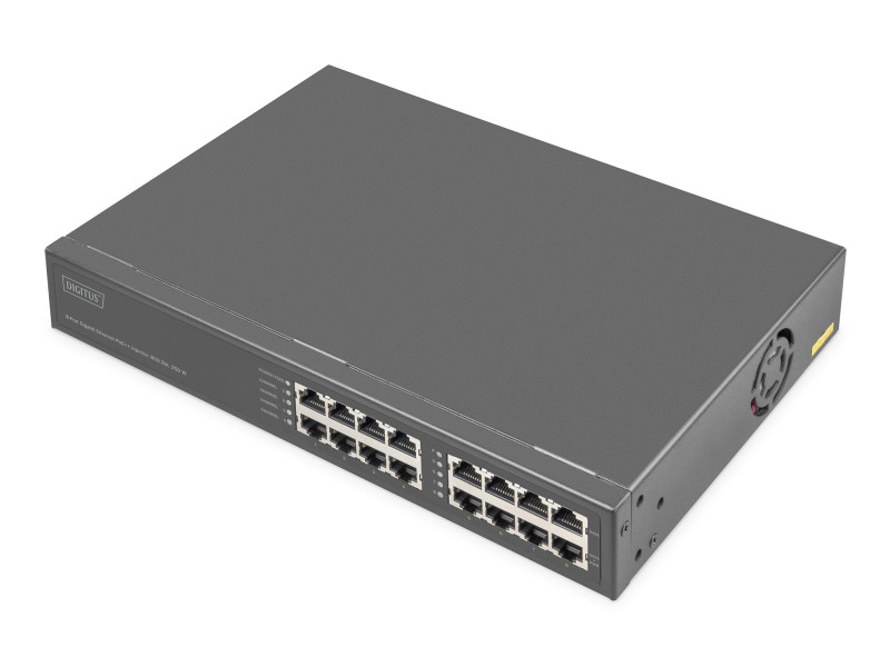 DIGITUS Injecteur PoE Gigabit Ethernet, 8 ports, 250 W