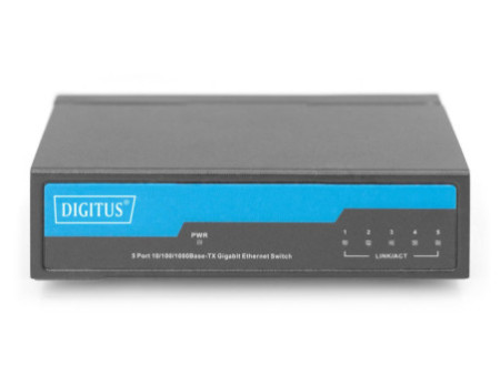 DIGITUS Commutateur Gigabit, non manageable, 5 ports, noir
