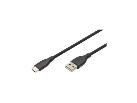 DIGITUS Câble USB 2.0 silicone, USB-C - USB-A, 1,0 m, noir