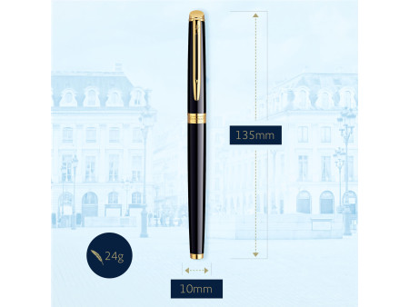 WATERMAN Stylo plume Hémisphère, Laque Noire G.T.