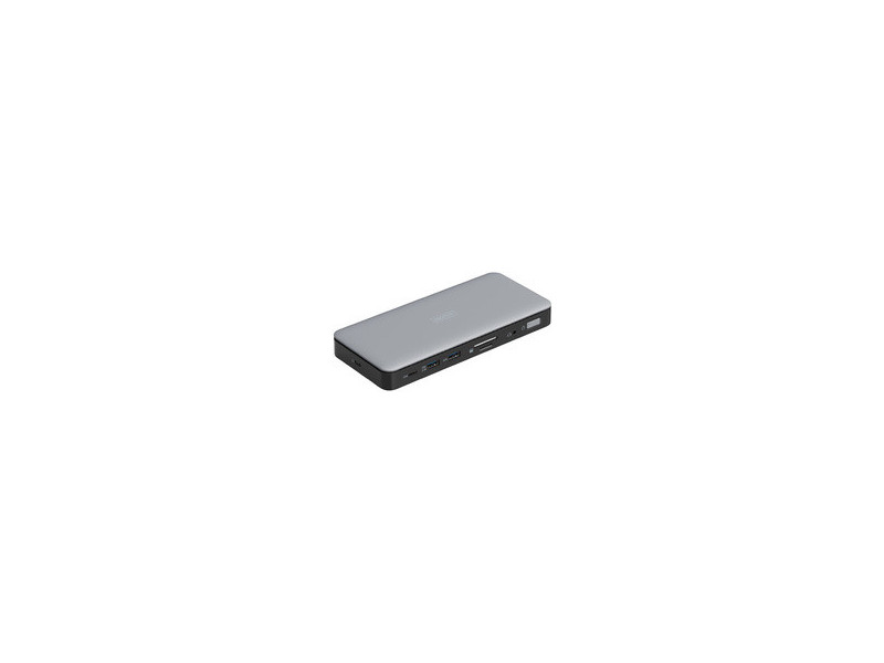 DIGITUS Station d'accueil USB-C, 11 ports, gris/noir