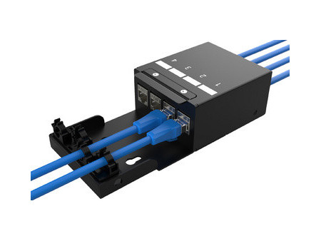DIGITUS Boîtier de point de consolidation, 6 ports, noir