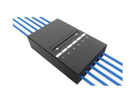 DIGITUS Boîtier de point de consolidation, 6 ports, noir
