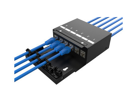 DIGITUS Boîtier de point de consolidation, 4 ports, noir