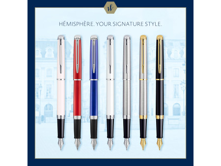 WATERMAN Stylo plume Hémisphère, Laque Noire C.T.