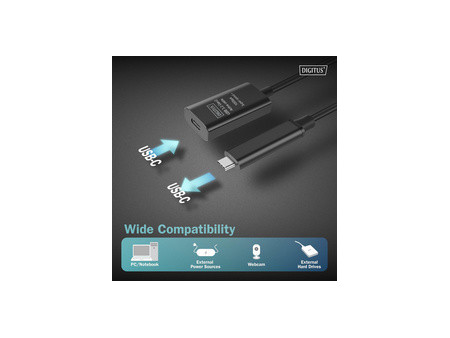 DIGITUS Câble de rallonge actif USB 3.2 Gen1, 5 m
