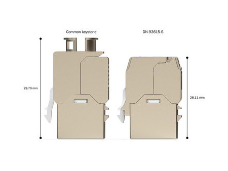 DIGITUS Boîtier compact pour module Keystone, cat.6A, blindé