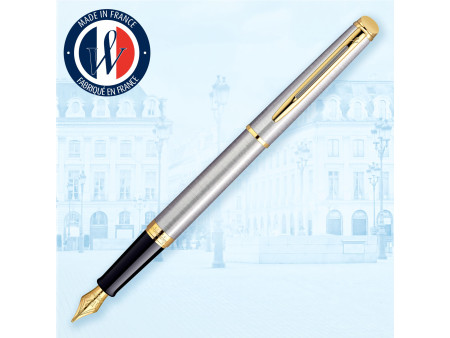 WATERMAN Stylo plume Hémisphère, Acier G.T.