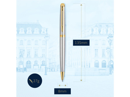 WATERMAN Stylo à bille Hémisphère, Acier G.T.
