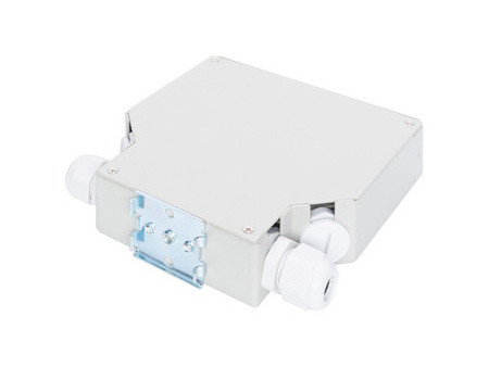 DIGITUS Boîte d'épissure pour rails DIN, pour 8 LC/DX, gris