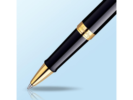 WATERMAN Stylo roller Hémisphère, vernis G.C., noir