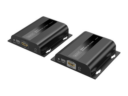 DIGITUS Kit d'extension IP HDMI 4K, Full HD, 120/200 km
