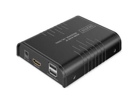 DIGITUS Récepteur IP HDMI 4K, 4K/60Hz, 120/200 m