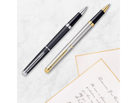 WATERMAN Stylo roller Hémisphère, vernis G.C., noir