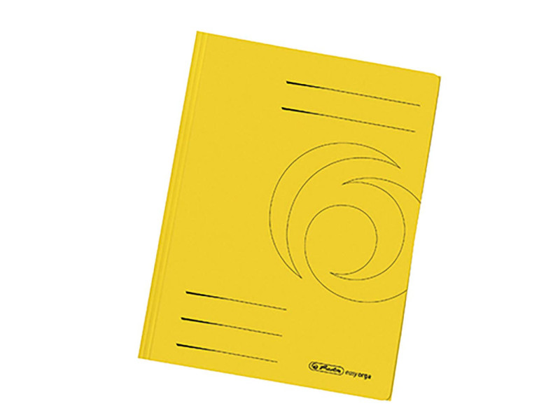 herlitz Chemise à rabats easyorga, A4, carte lustrée, jaune