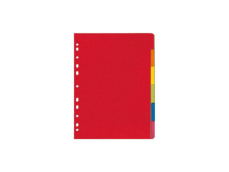 herlitz Intercalaires en carton, uni, A4, coloré, 6 touches