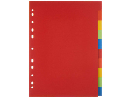 herlitz Intercalaires en carton, uni, A4, coloré, 10 touches