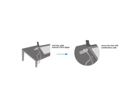 LogiLink Cadenas pour PC portable à combinaison, 4 chiffres
