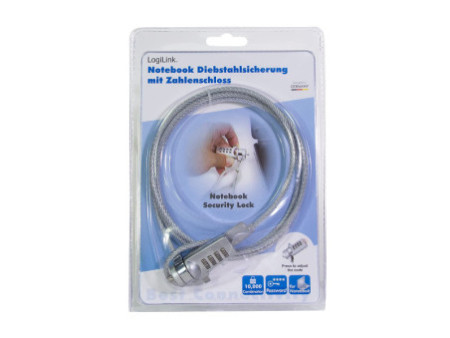 LogiLink Cadenas pour PC portable à combinaison, 4 chiffres