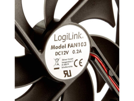 LogiLink Ventilateur pour boîtier,120 x 120 x 25 mm, noir