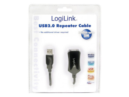 LogiLink Rallonge USB 2.0, 5 m,