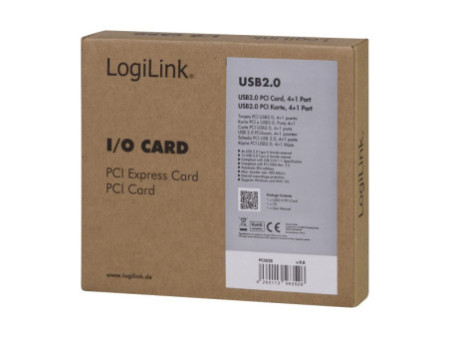 LogiLink Carte PCI USB 2.0, 4 + 1 ports, chipset VIA